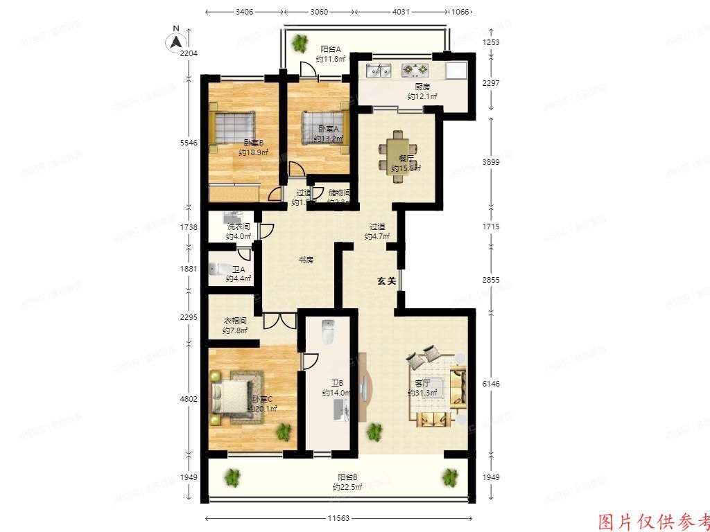 海淀区 如缘居北里7号楼10层2单元1002号（如园）