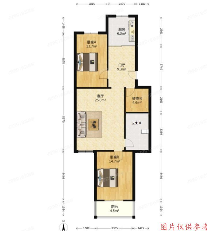 房山区-良乡 行宫园一里15号楼2单元302