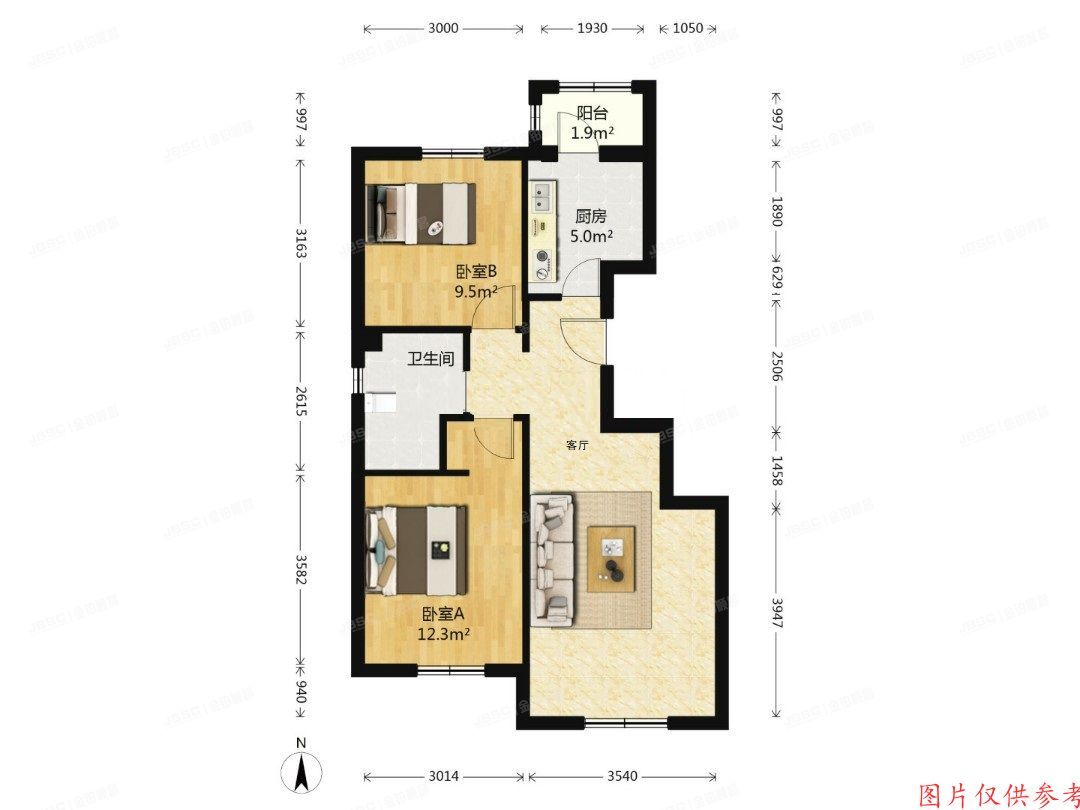 大兴区-枣园 双河南里尚城四号楼2单元1702