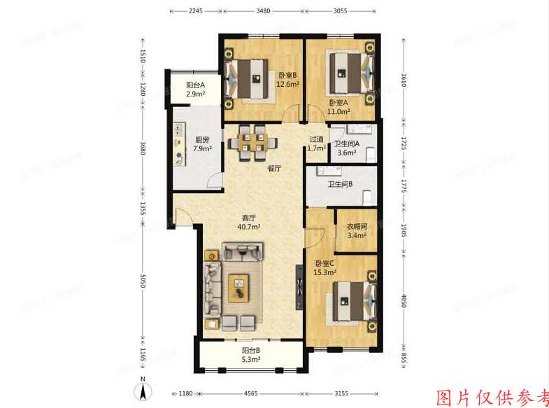 房山区-窦店 腾龙家园二区4号楼3单元602