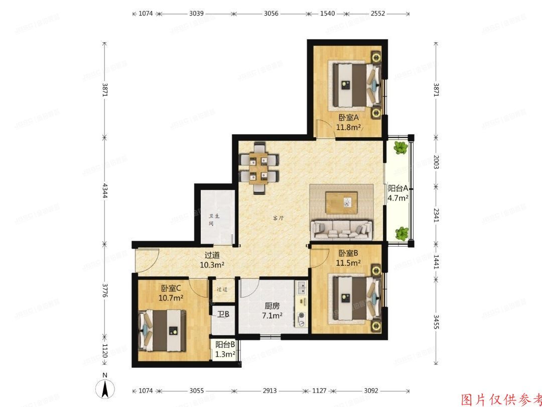 朝阳区 松榆南路52号楼5层5G（汉华苑）