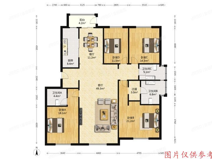 朝阳区 太阳宫火星园3号楼27层1单元1271号