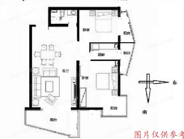 丰台区 南顶路281号12层4单元1201（城市时尚家园）跃城