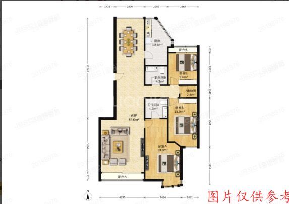 海淀区 远洋风景2号楼4层4门402室