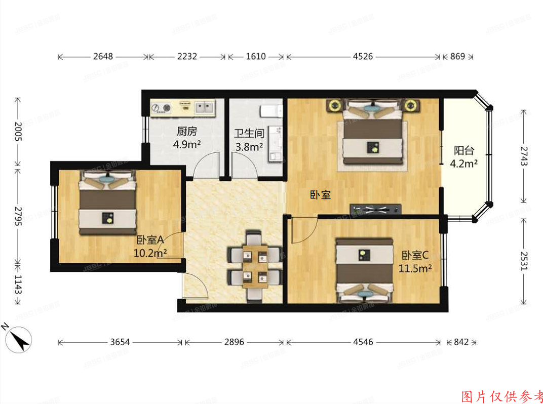 朝阳区 芍药居北里220号楼2层3021