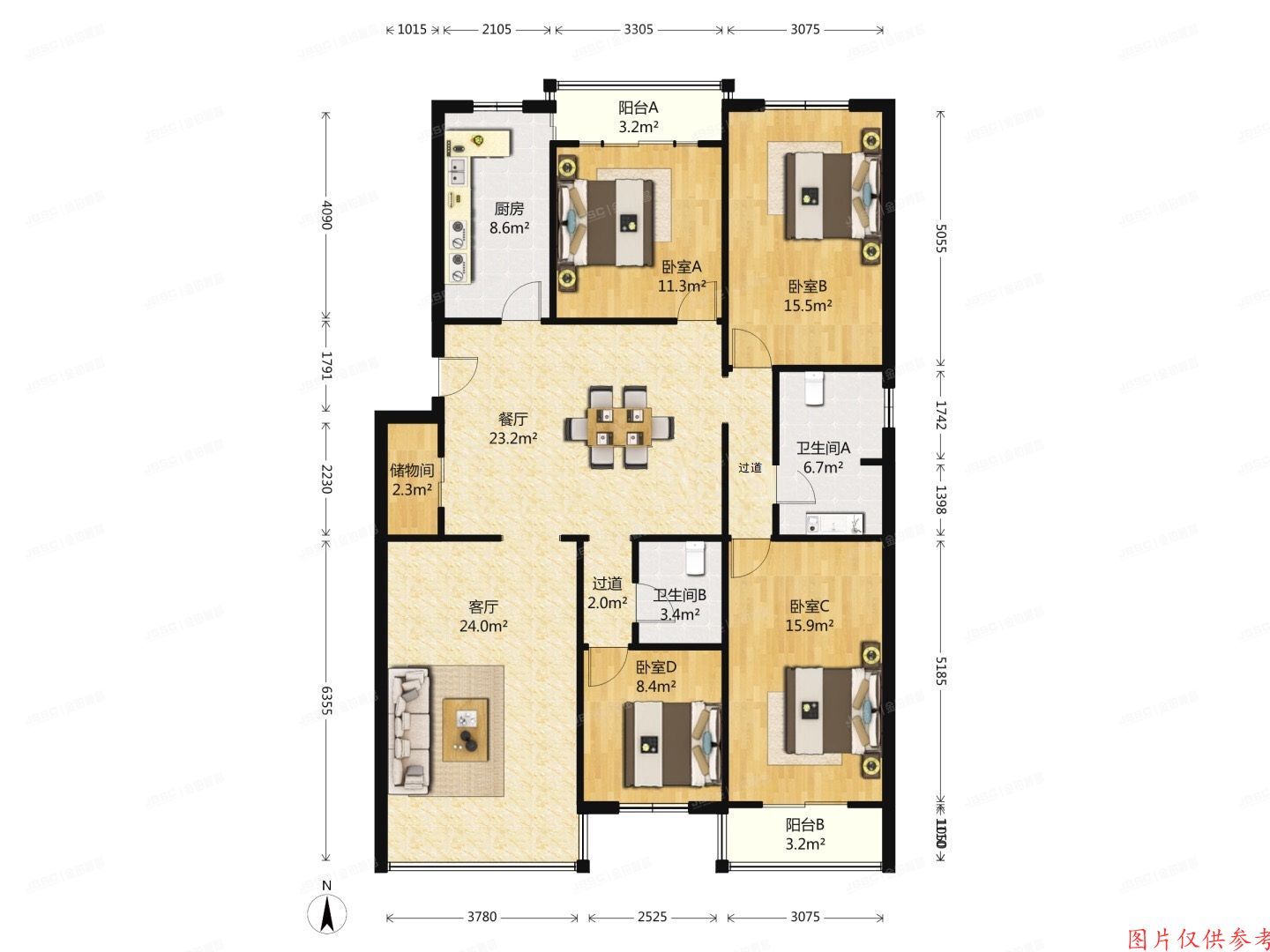 顺义区 幸福西区2号楼4层一单元401