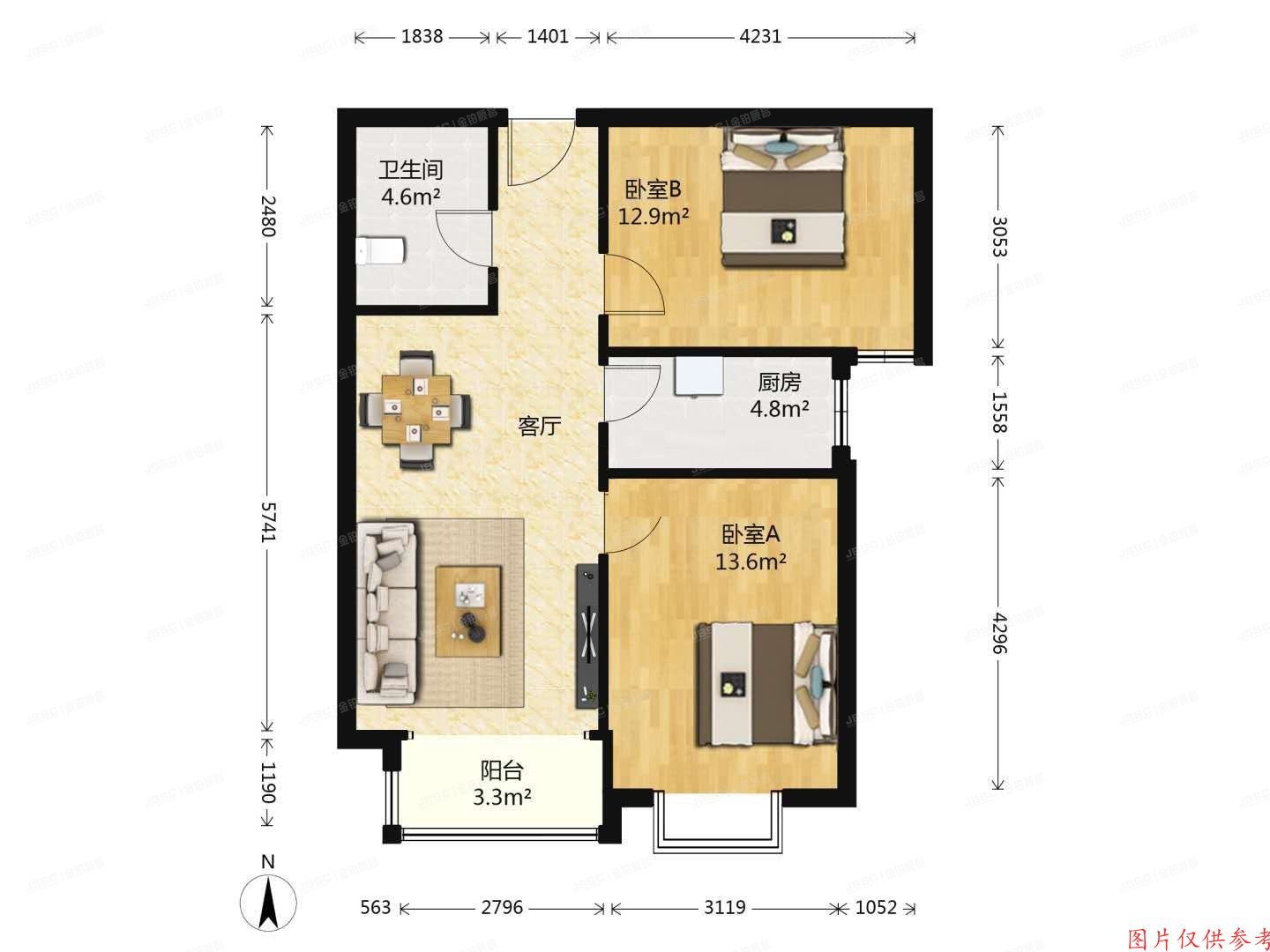 朝阳区 青年路29号院20号楼8层7单元805号（华纺易城东区）