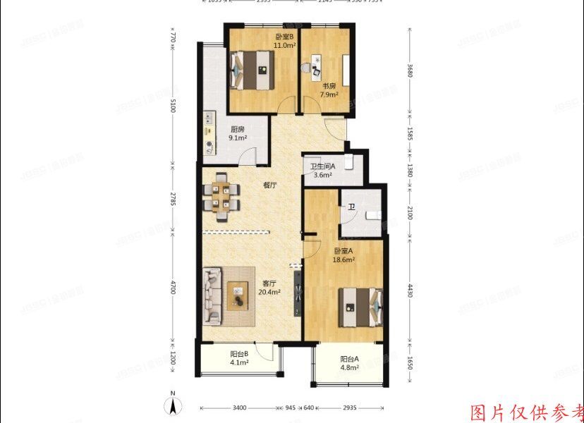 丰台区 方庄南路58号院4号楼3层2单元302号（晶城秀府）