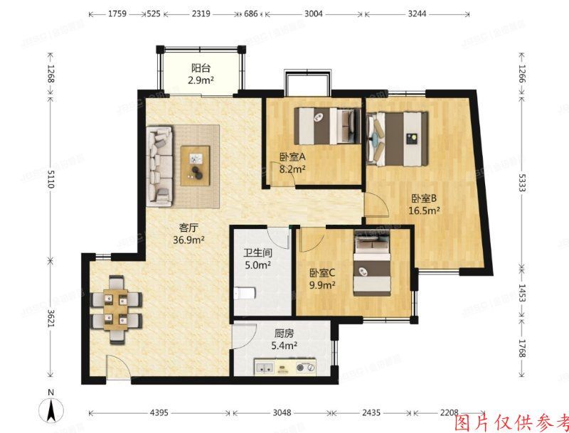 丰台区 首经贸中街1号院7号楼1层108（万年花城）