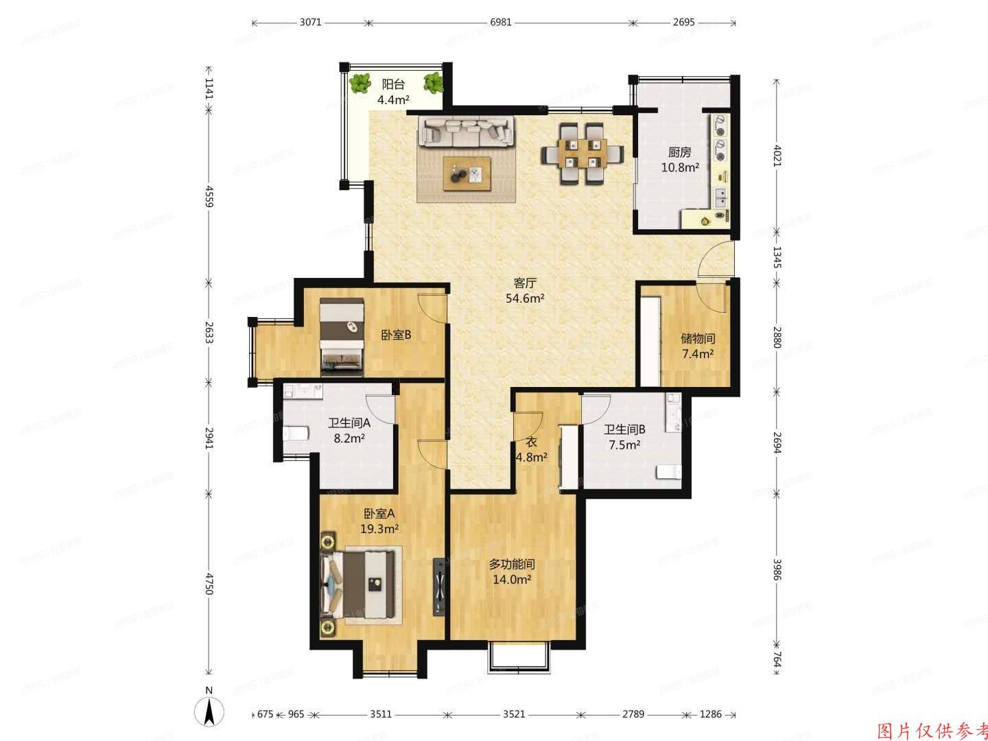 大兴区 香海园51号楼4层403号（顺驰领海）