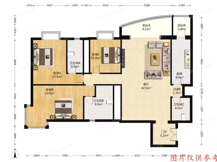 朝阳区 首图东路5号院2号楼25层29D（御景园）