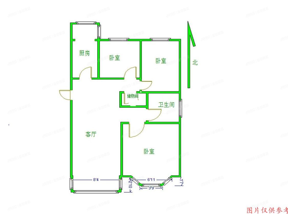 房山区-窦店 京南嘉园4号楼1单元202号