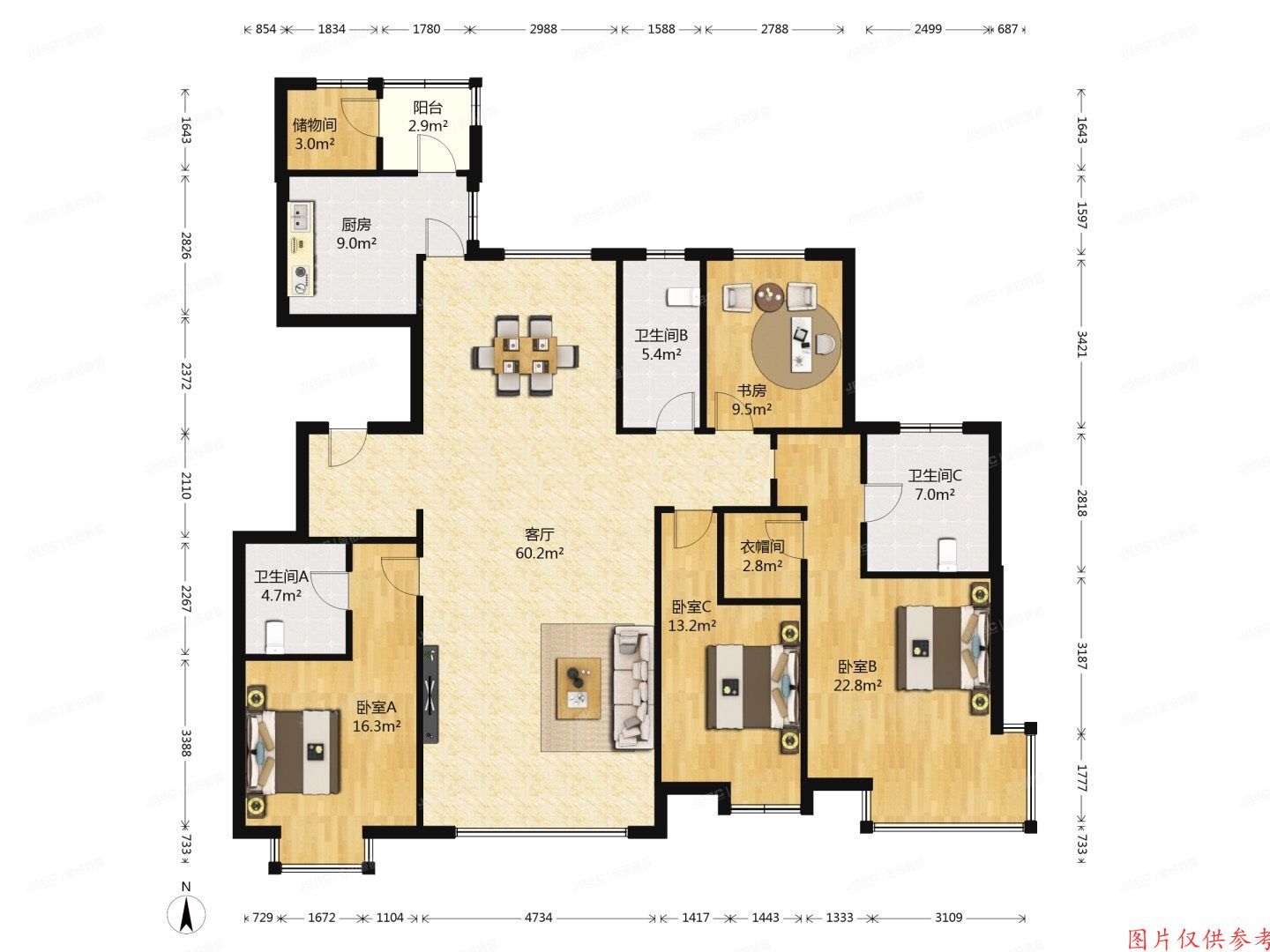 朝阳区 黄厂南里3号院10号楼15层1单元1801室（富力又一城）