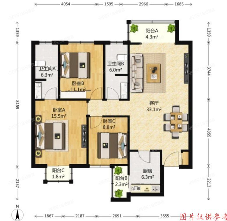 房山区-良乡 北潞华家园24号楼10层3单元1004