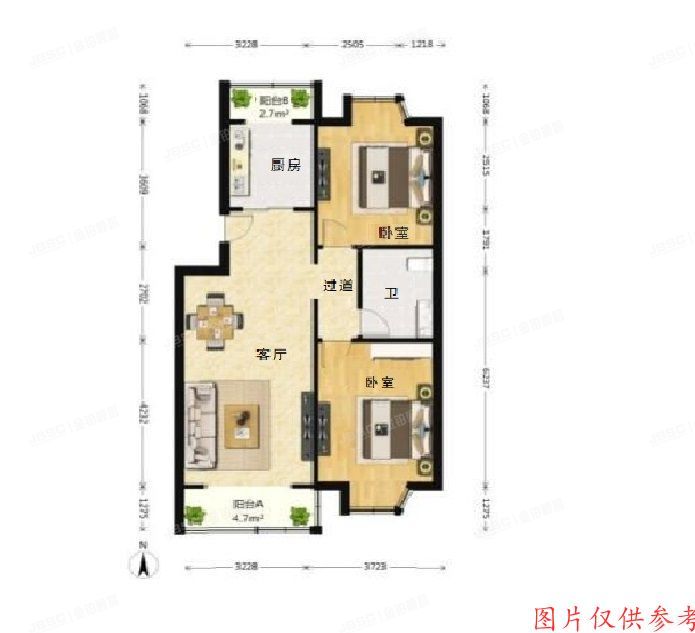 房山区 汇丰街4号院20号1层3单元101室（世界名园）
