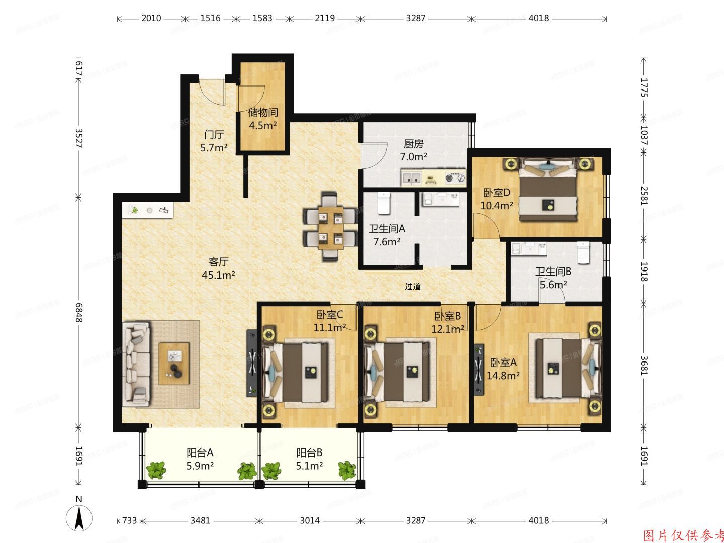海淀区 华清嘉园甲15号楼10层1007