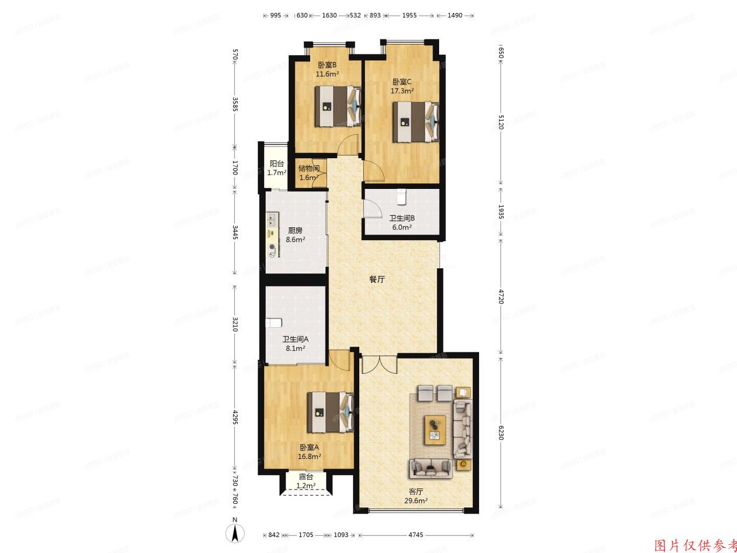 西城区 太平桥大街98号1号楼3单元5B室+车位（中海凯旋）
