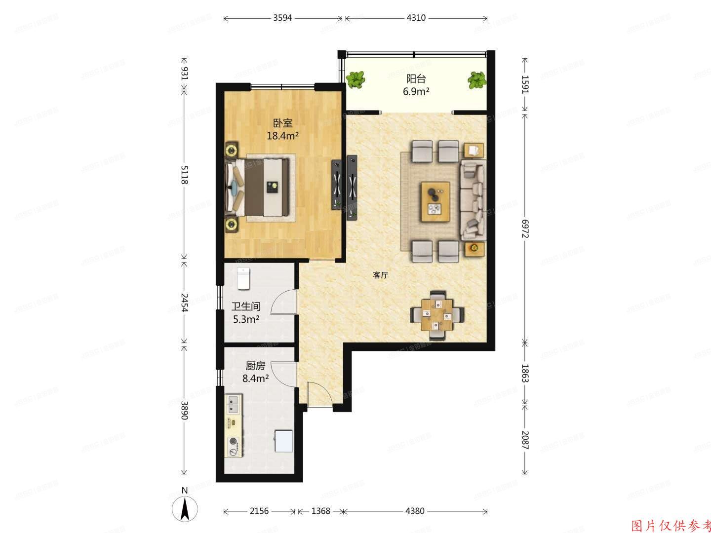 海淀区 紫竹院路31号1号楼5层6H（华澳中心公寓）