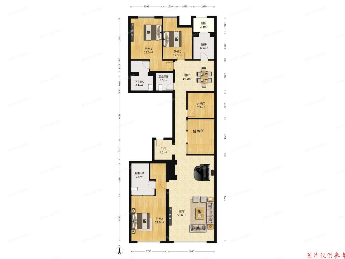 朝阳区 向军北里28号院2号楼20层5单元2301（圣世一品）