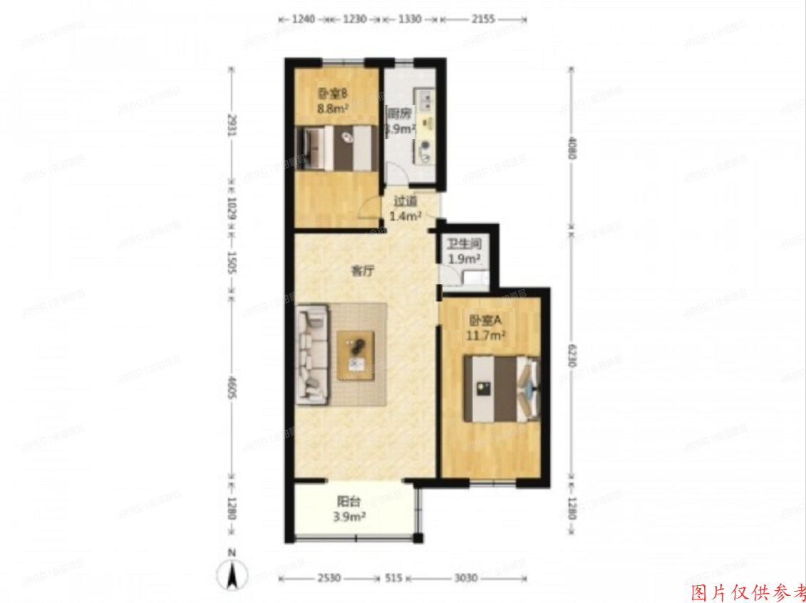 大兴区-黄村镇 义和庄东里9号楼3层2单元302
