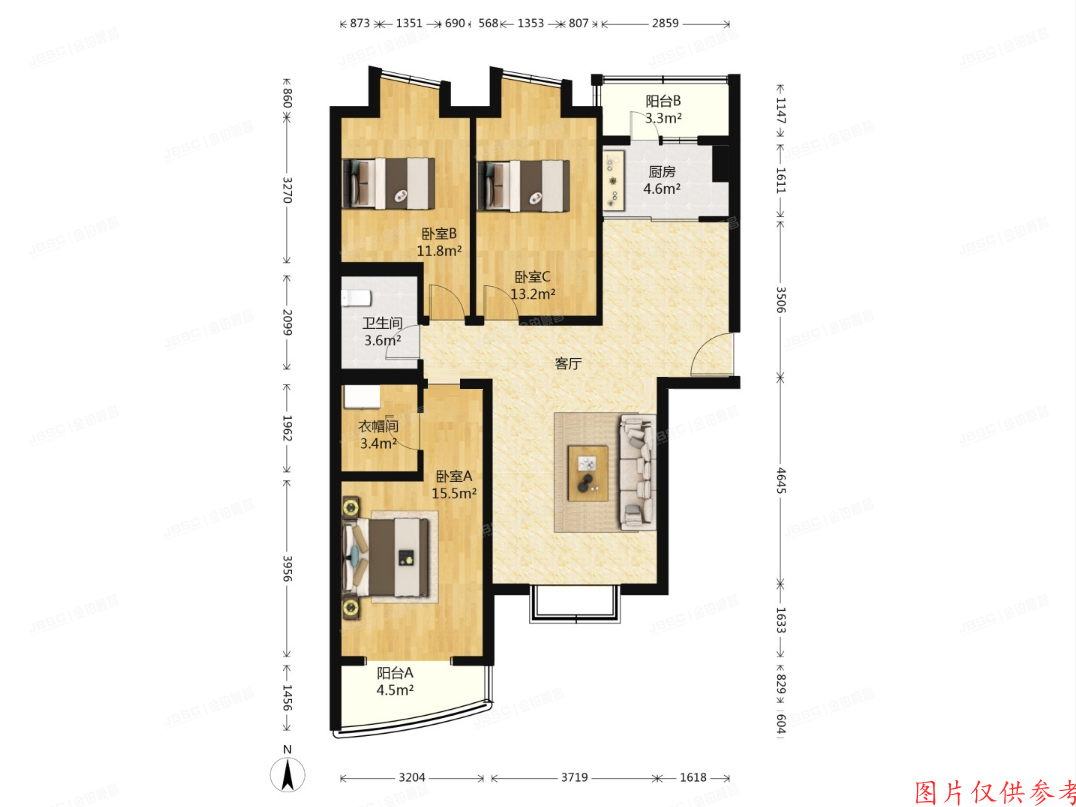 大兴区-黄村镇 富强东里24号楼8层1-803