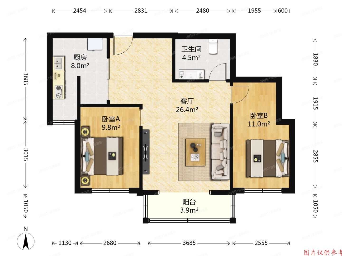 丰台区 文体路38号院4号楼17层1704