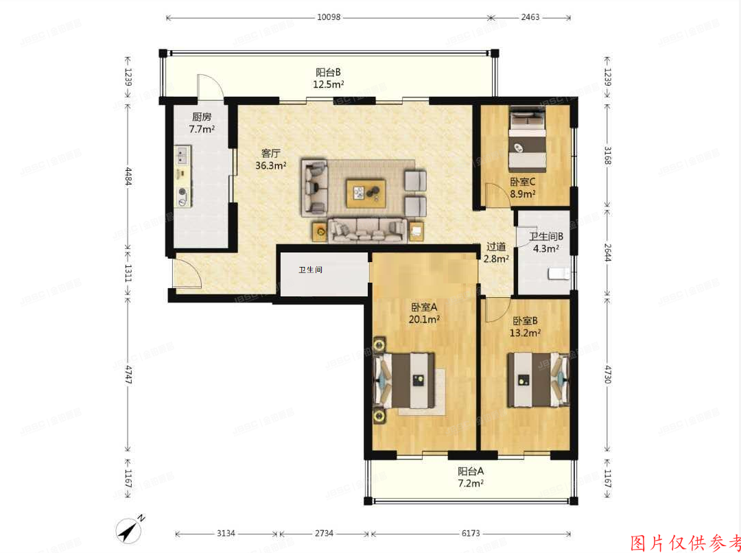 朝阳区 东三环南路19号院3号楼4层401号（嘉多丽园）