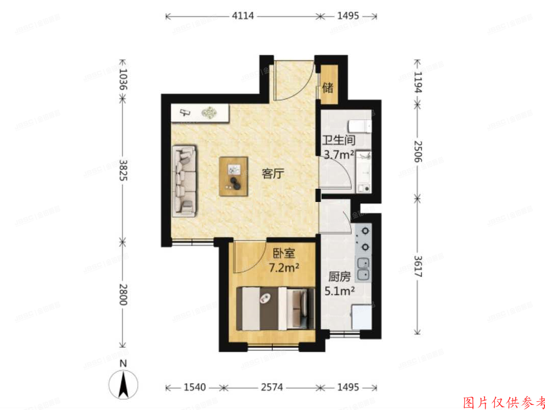 海淀区 冷泉林语山庄三期10号楼5层3单元602（西山林语3区）