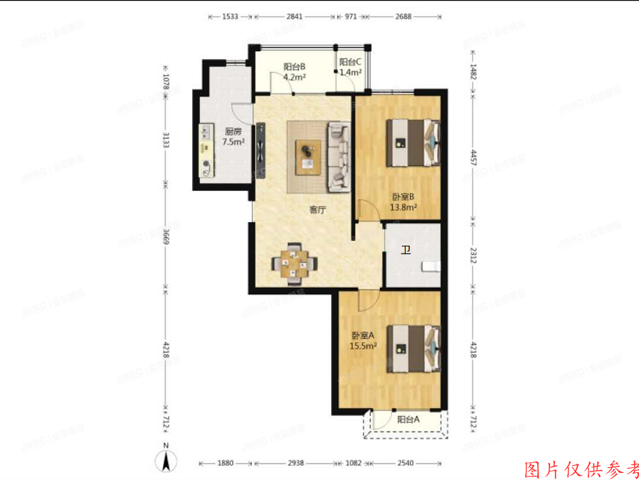 海淀区 冷泉林语山庄三期10号楼5层3单元601（西山林语3区）