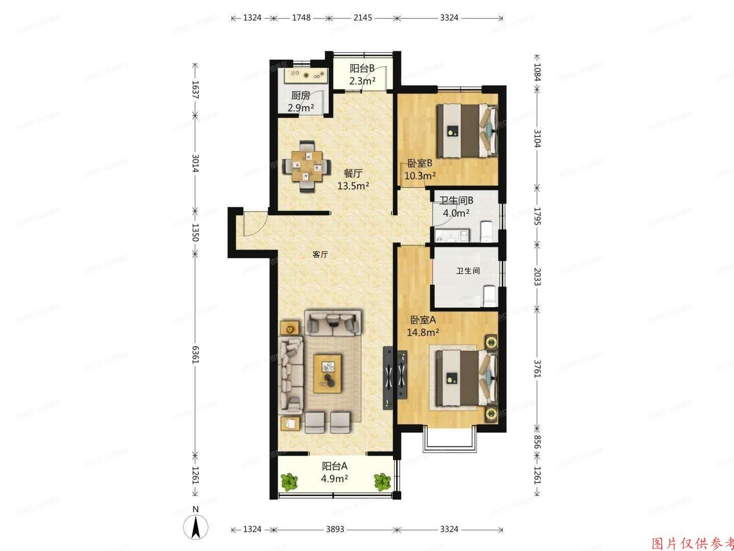 昌平区-北七家镇 望都家园17号楼5层2单元502号