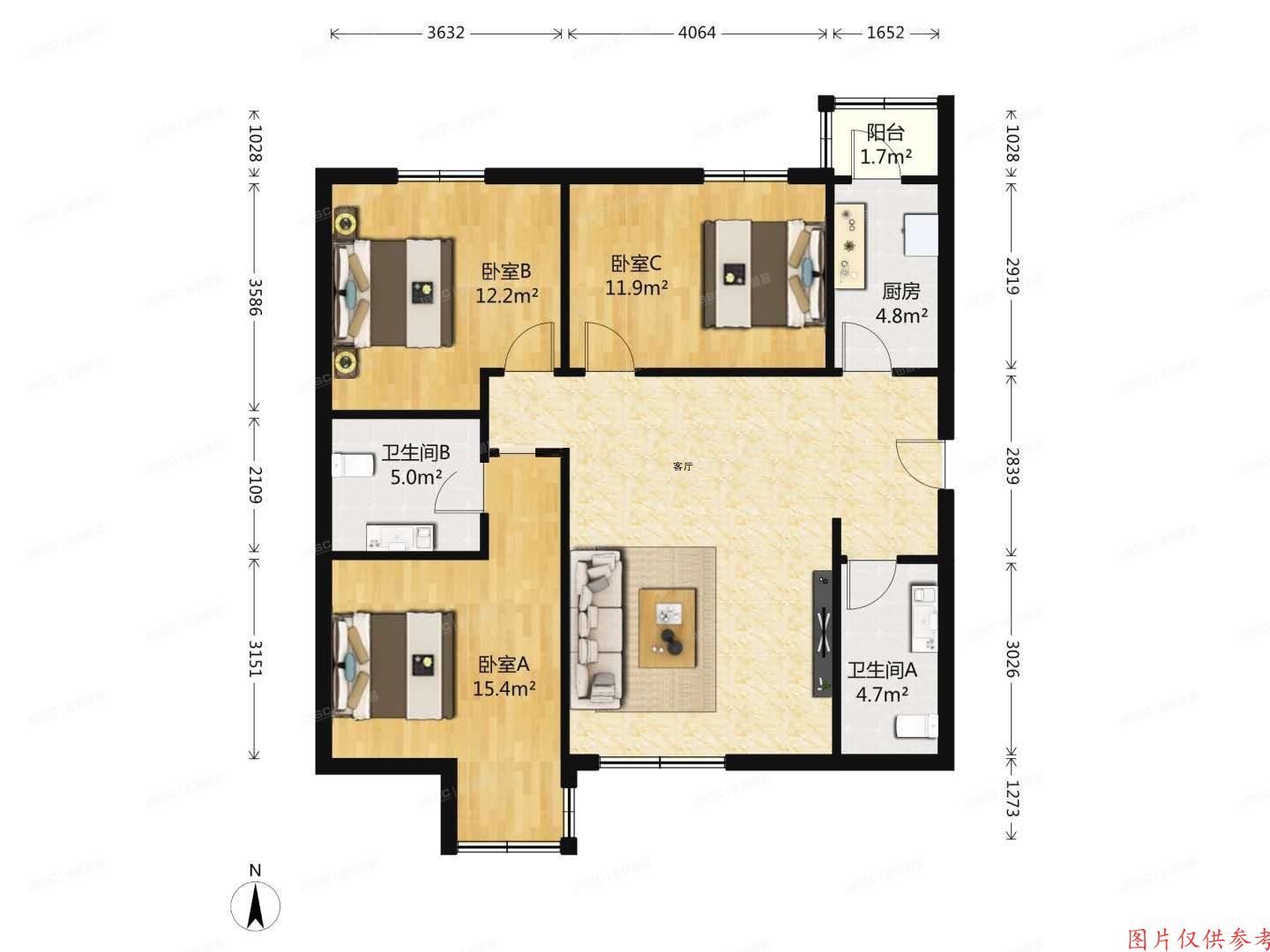 朝阳区 朝新嘉园东里六区6号楼11层5单元1103