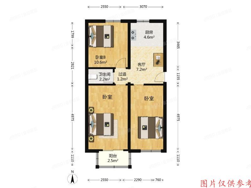 丰台区 北大地三里14号楼4层2-23