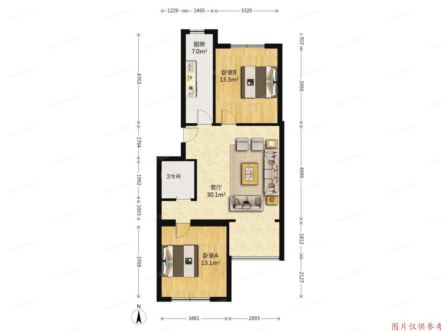 昌平区-北七家镇 北亚花园9号楼2层C单元3A
