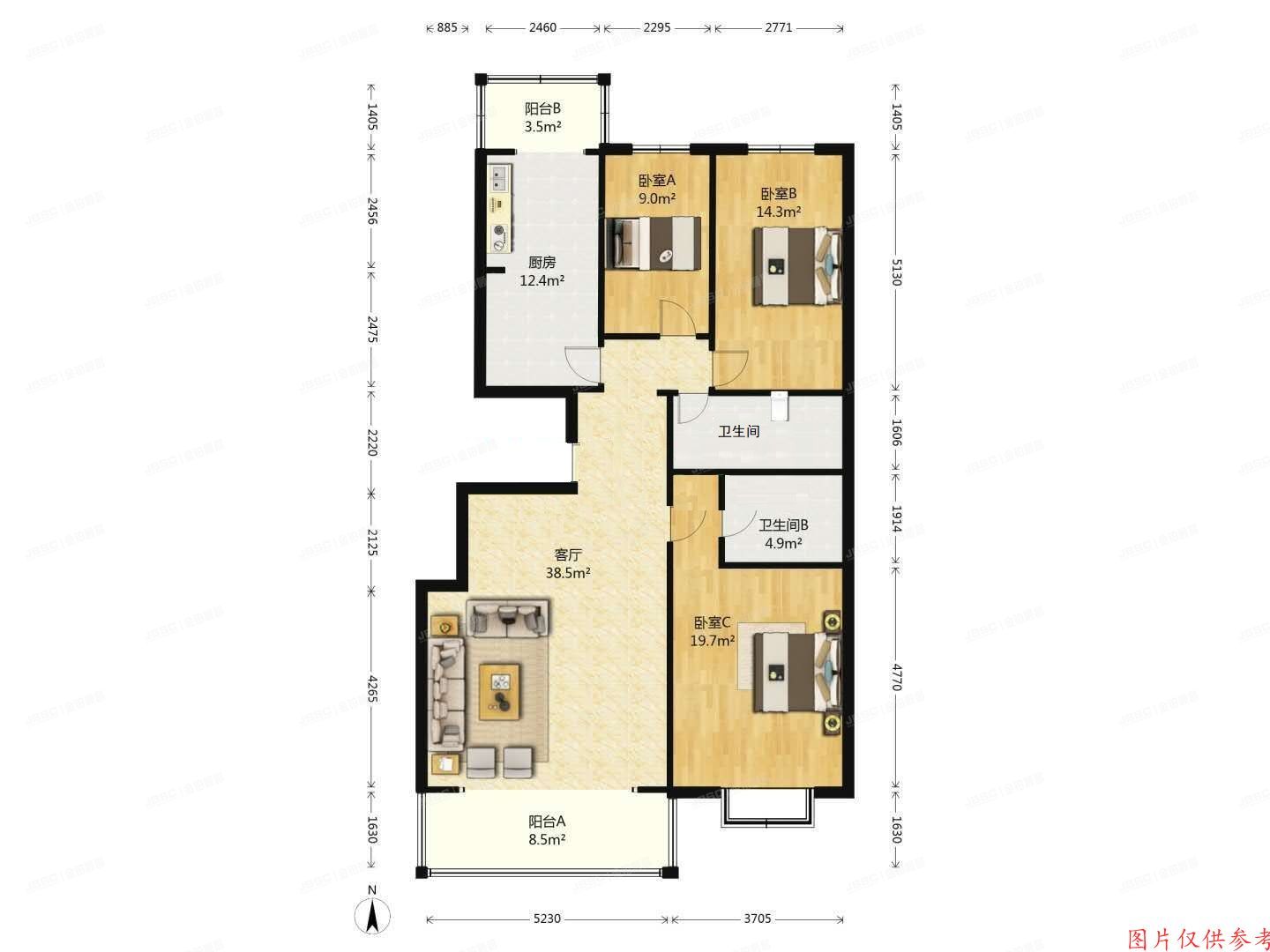 昌平区 天通中苑61号楼3层3单元301号（天通中苑南区）