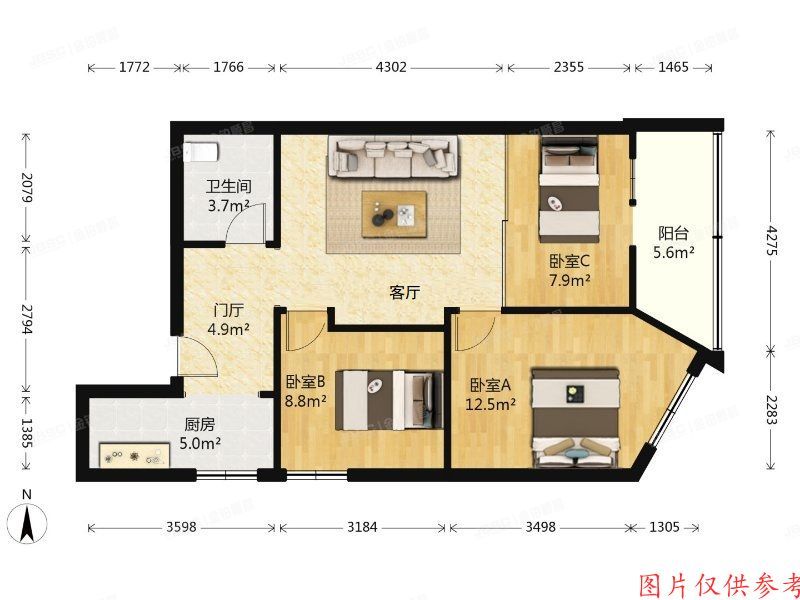 丰台区 开阳里六区11楼1层107号