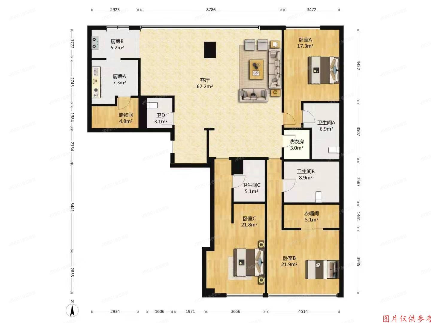 朝阳区 白家庄北里3号楼12层2单元1503（瑞安君汇）