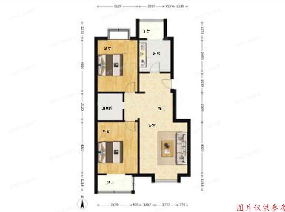 大兴区-黄村镇 清澄名苑北区14号楼7单元301室