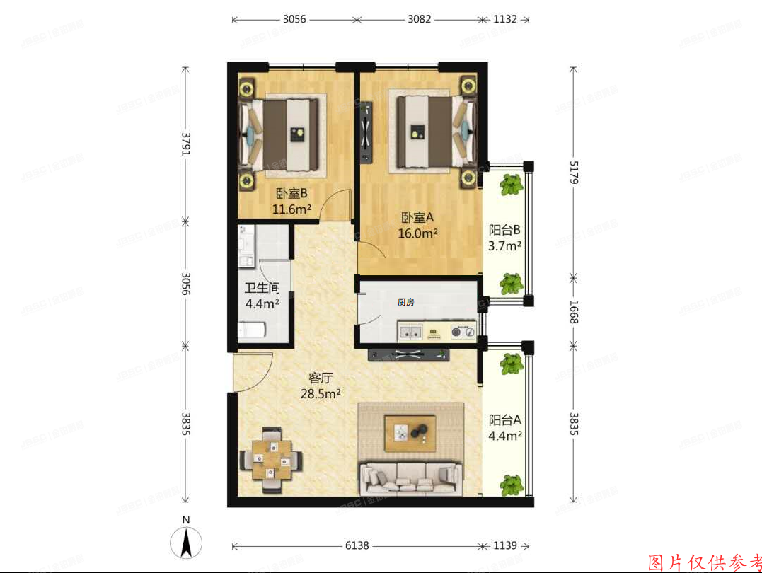 丰台区 晓月八里1号楼6层1单元601号（沸城）