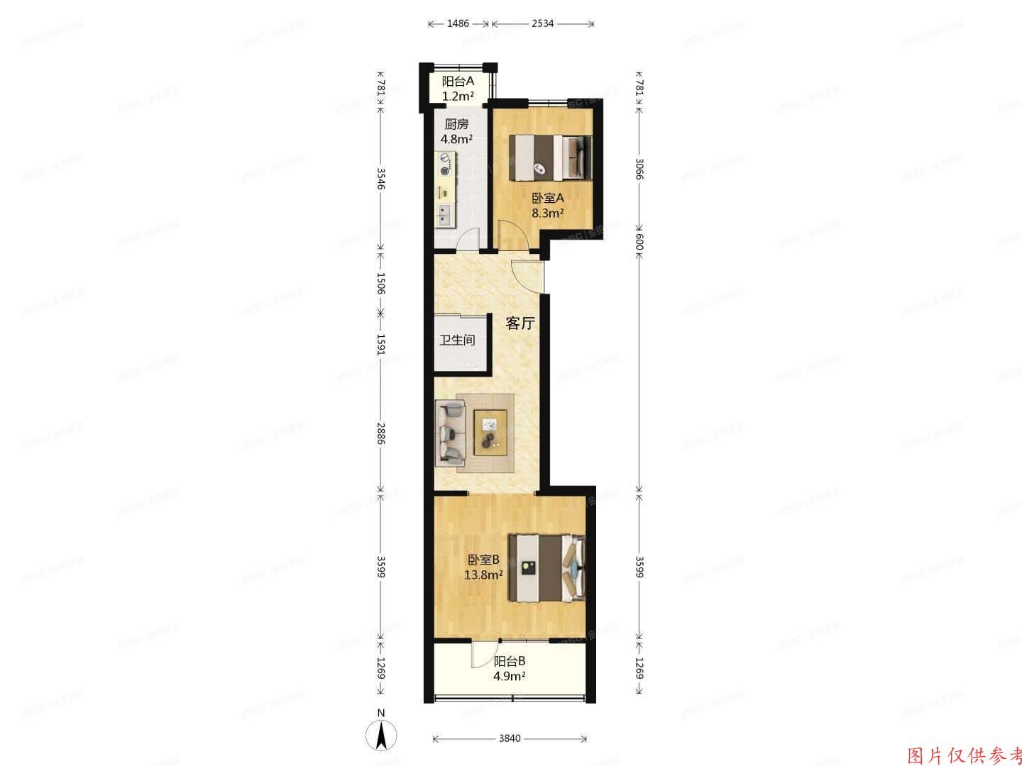 丰台区 和义东里一区6号楼6单元602室 经适房