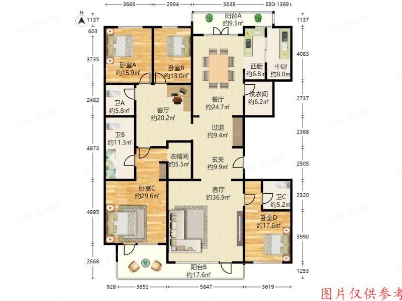 海淀区 如缘居南里1号楼1单元902室（如园）