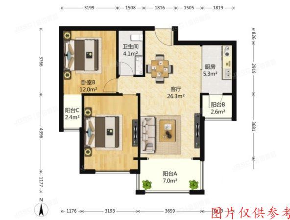 通州区  群芳一园117号楼15层1单元1504号（K2海棠湾）