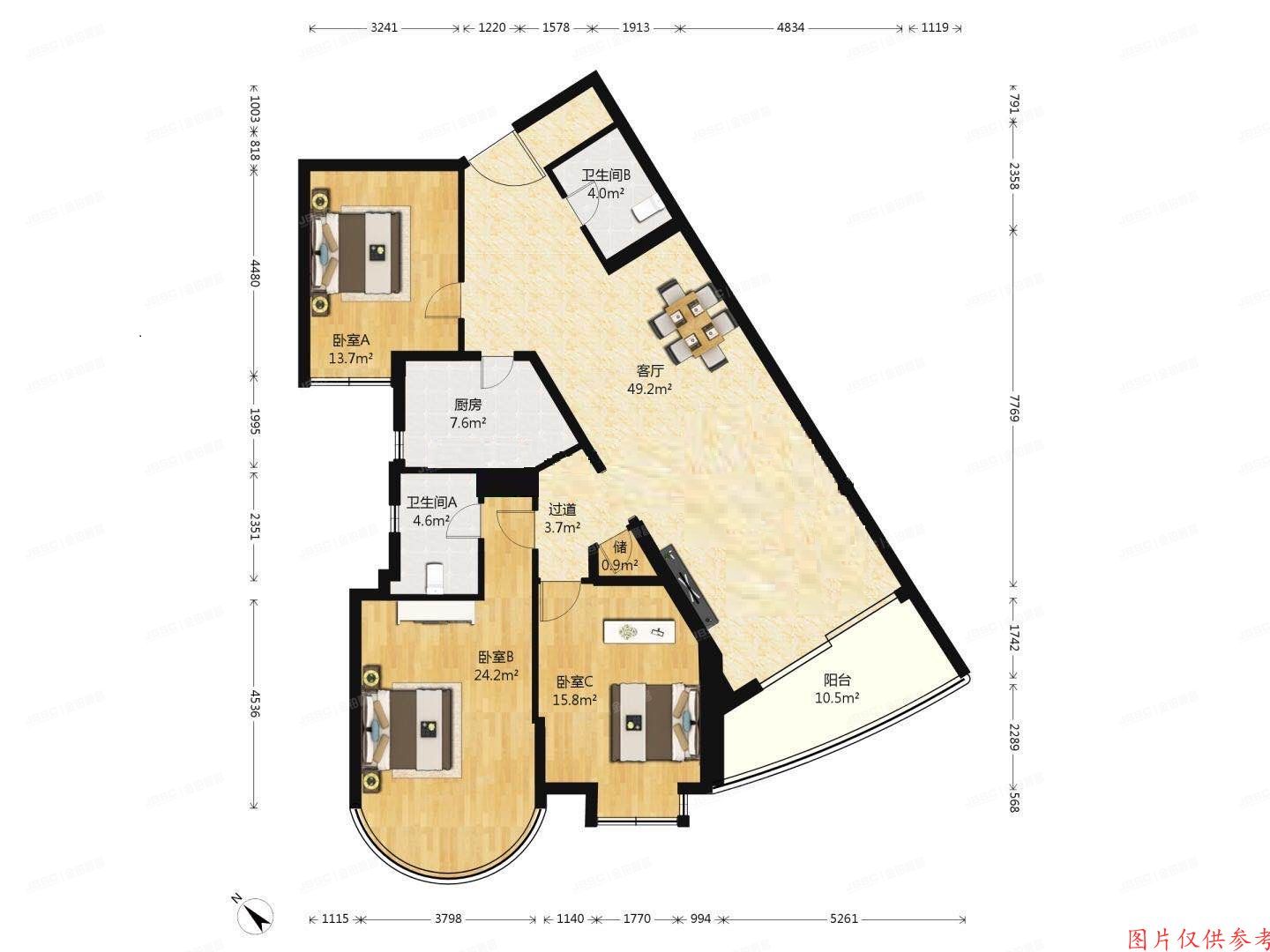 丰台区 骏景园中区15号楼17层1701（珠江骏景）