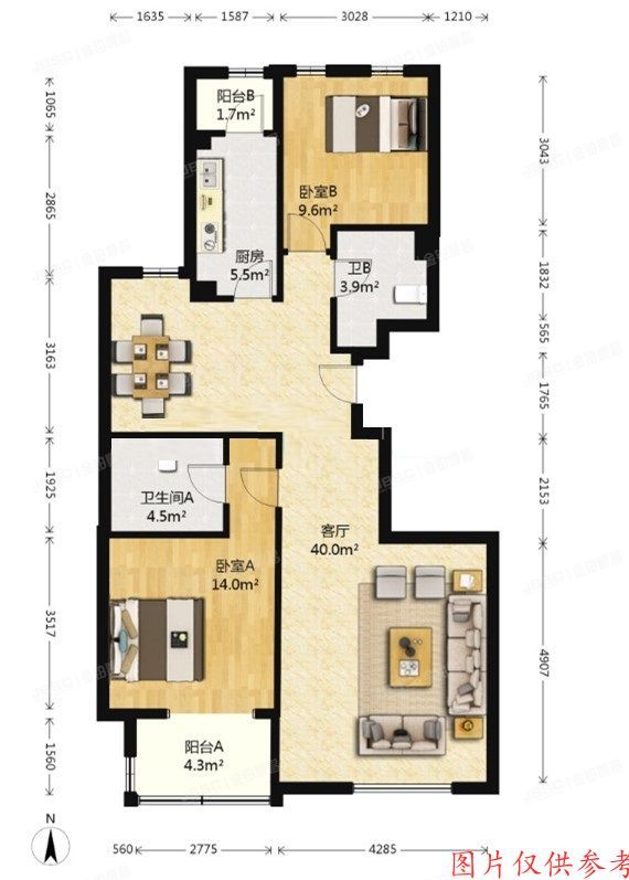 房山区-长阳镇 嘉州水郡158号1层2单元101（加州水郡）
