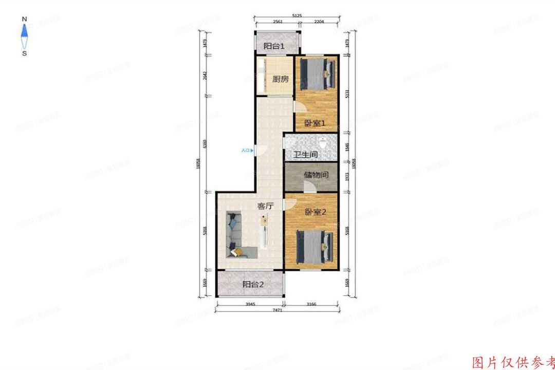 昌平区-东小口镇 天通北苑二区2号楼7单元1001 室