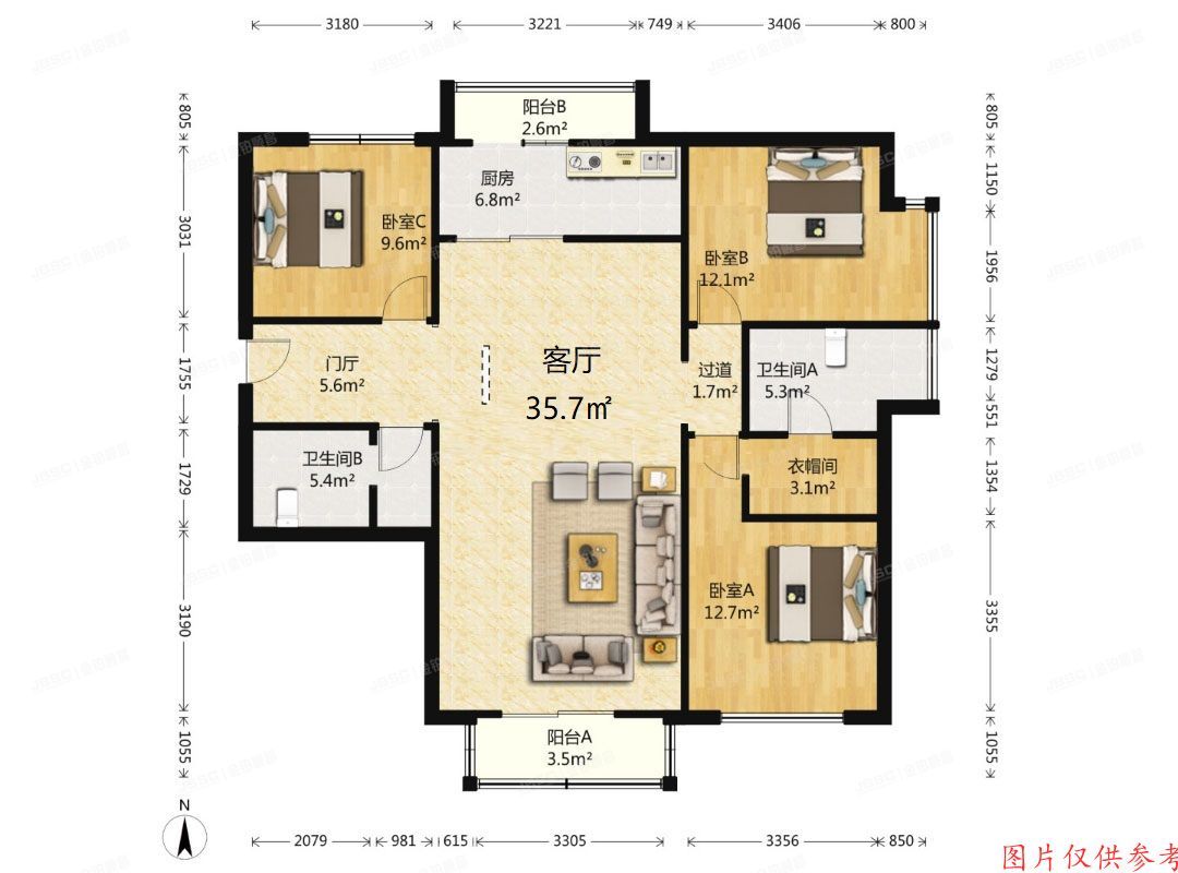 昌平区 中滩村6号院3号楼8层2单元803（合立方）