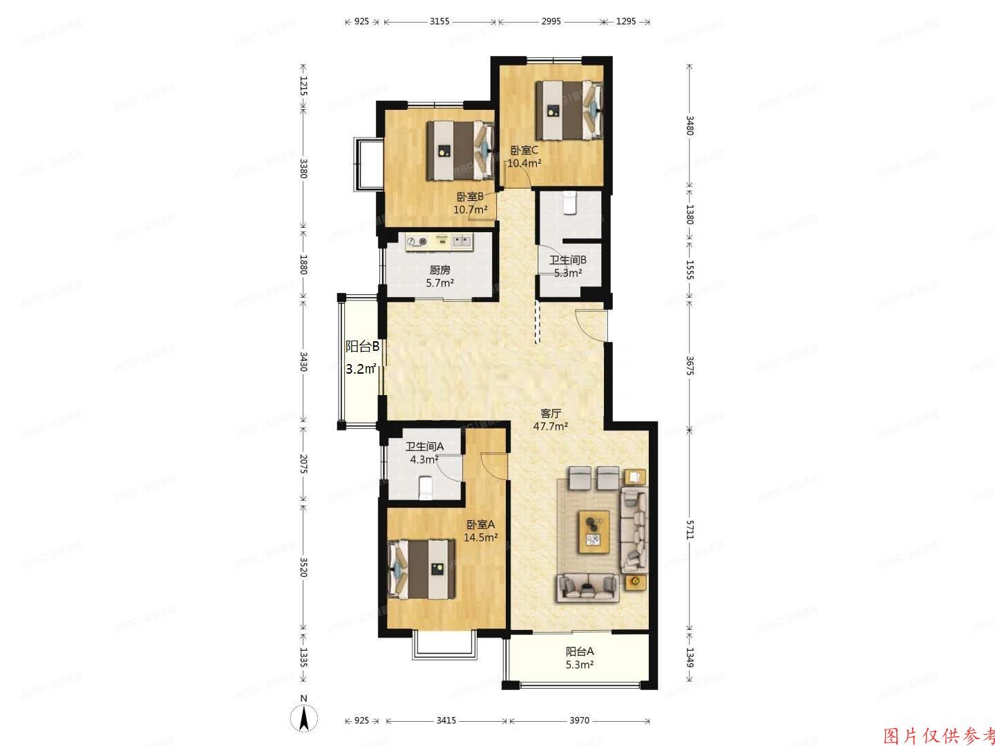 房山区-长阳 昊天北大街48号56号楼5层5单元502（加州水郡）