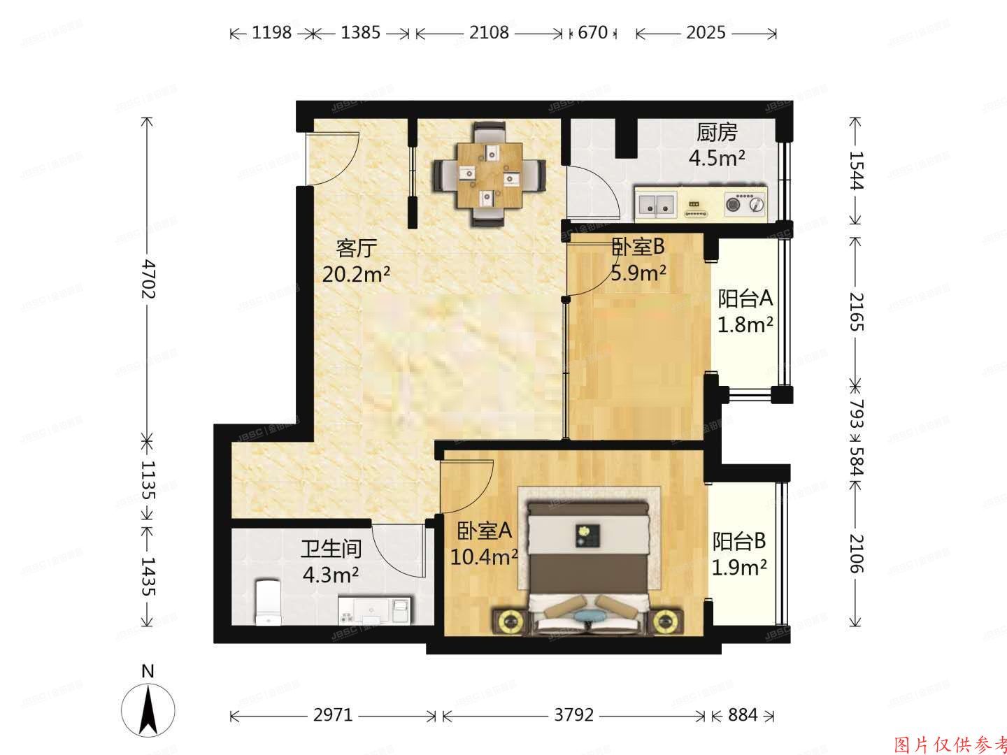 朝阳区 姚家园西里甲7号院1号楼3层08单元301-1室（金隅凤麟洲东区）