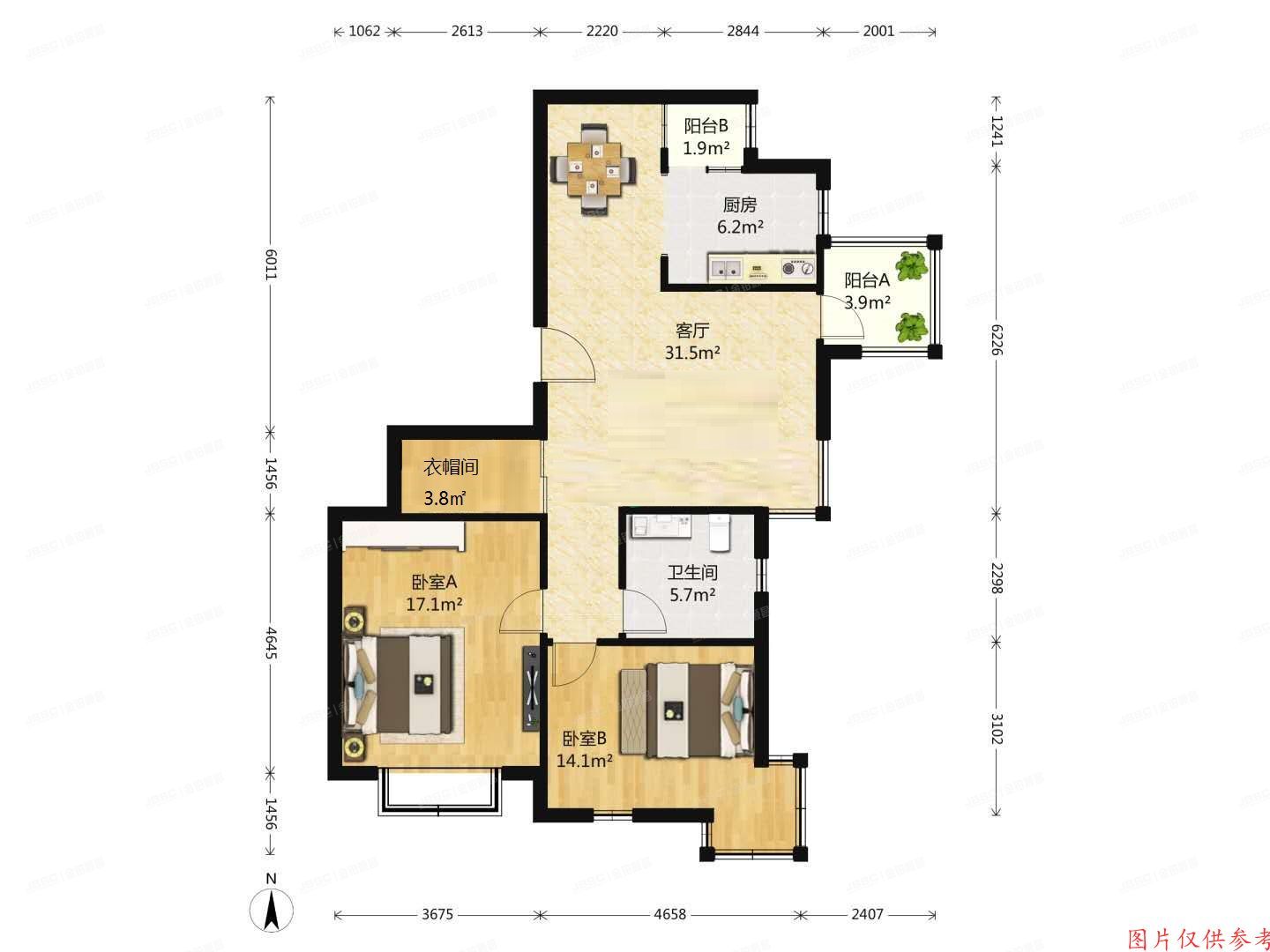 大兴区 黄村中里22号楼7层1单元702(时代龙和大道)