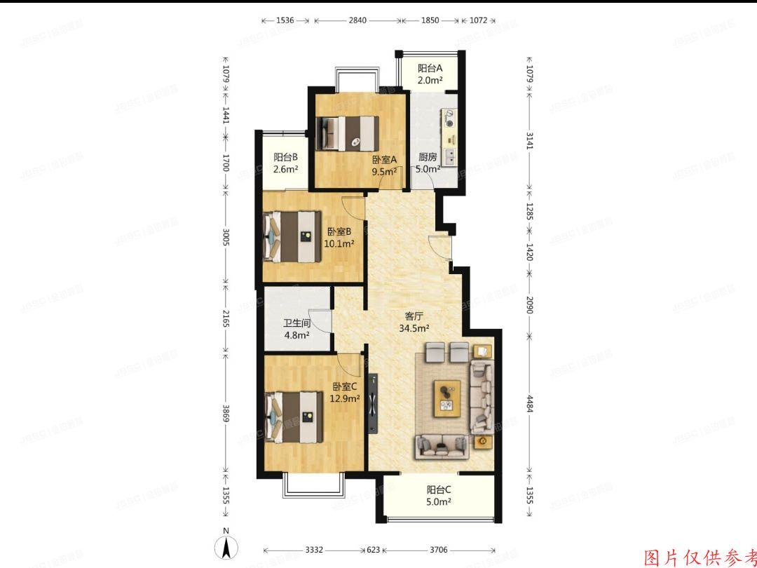 房山区-长阳镇 碧桂园23号楼1层3单元102号