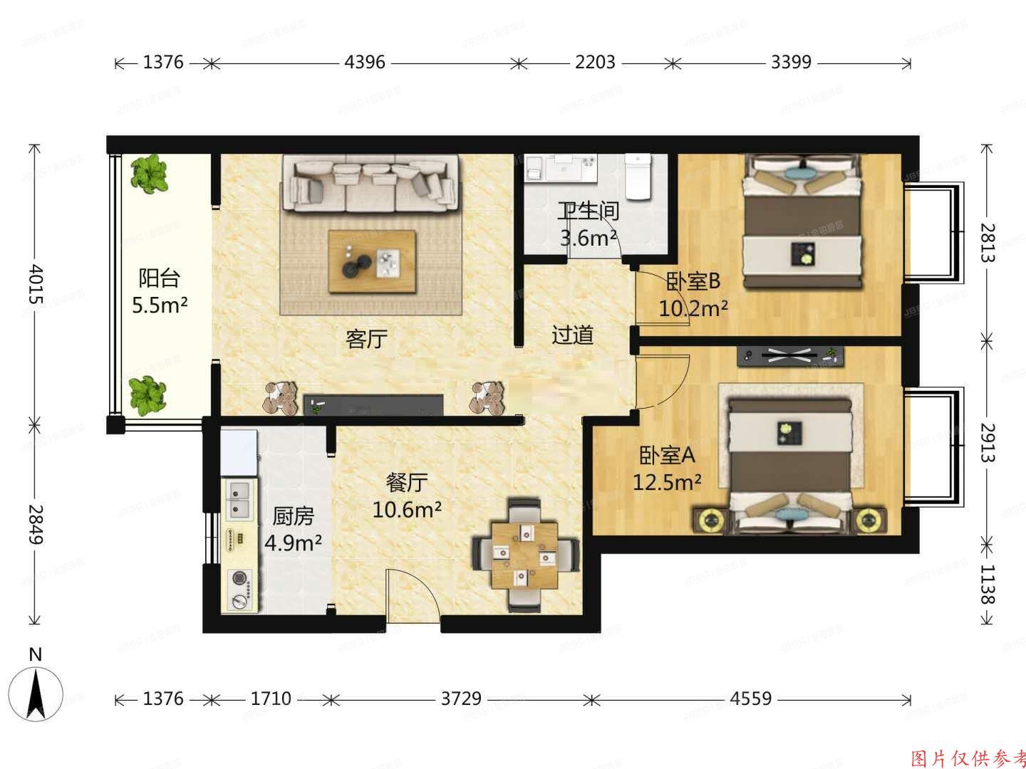 大兴区 黄村中里3号楼5层3单元601号